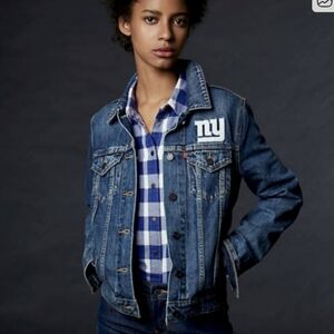 Levi's Women New York GIANTS Indigo Denim Jacket Football NFL